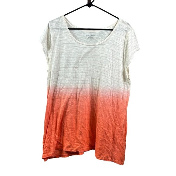 DKNY Women's Peach & White Lightweight Top - Picture 1 of 5
